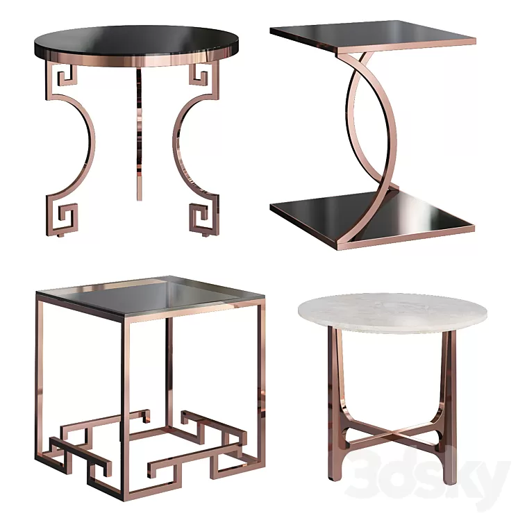 Gold coffee table 3D Model Gold coffee table 3D Model