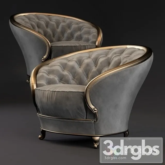 Gold Comfort Armchair 3D Model Download Gold Comfort Armchair 3D Model Download