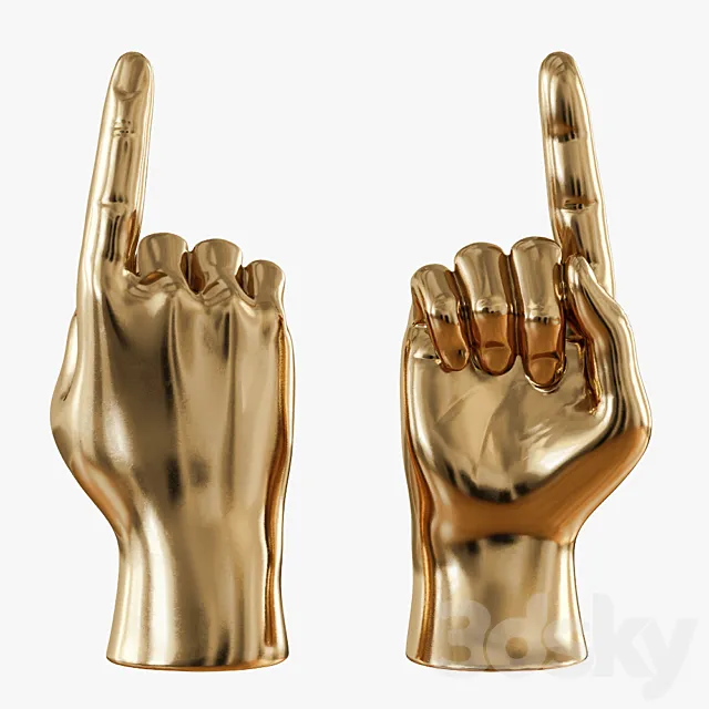 Gold figurine hand 3DModel Gold figurine hand 3DModel