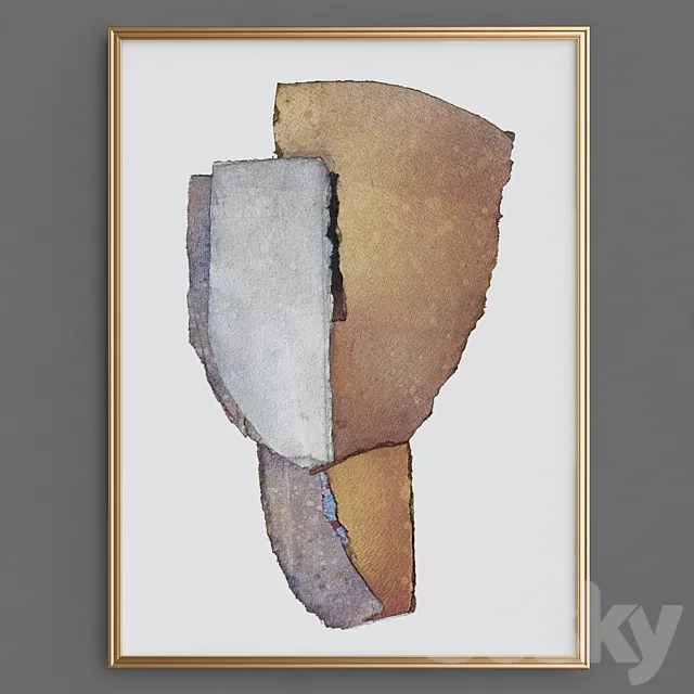 Gold human painting 3D Model Gold human painting 3D Model