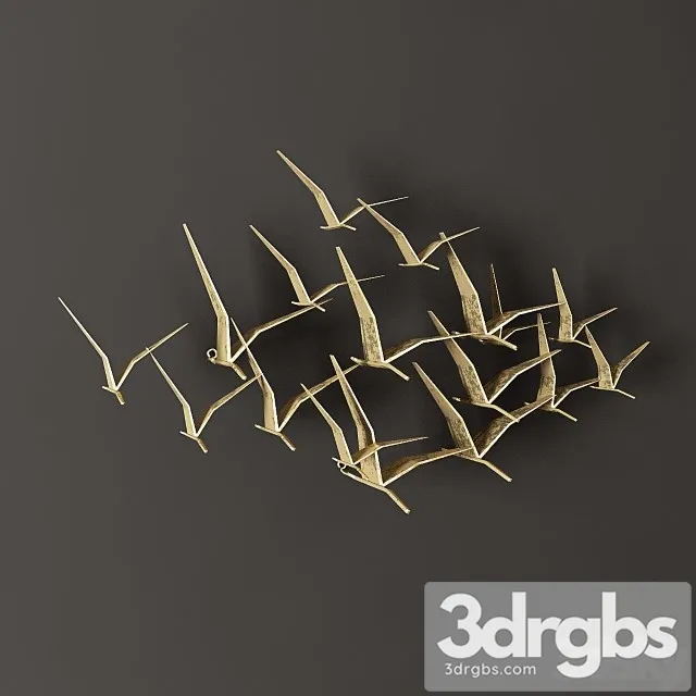 Gold Leafed Seagull 3D Model Download