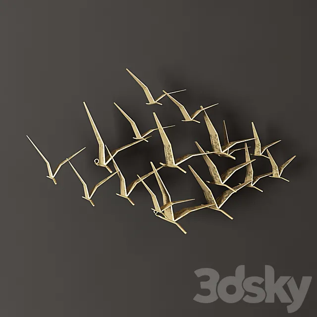 Gold Leafed Seagull 3DModel Gold Leafed Seagull 3DModel