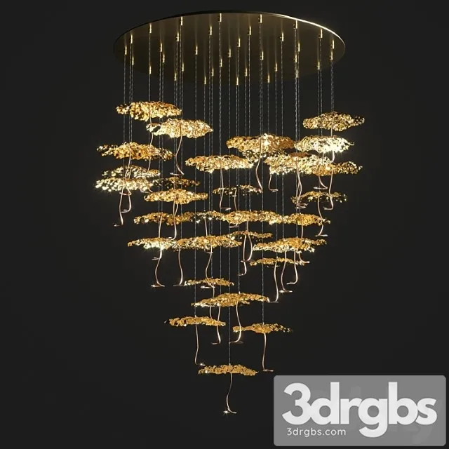 Gold Moon Chandelier Catellani Smith 3D Model Download