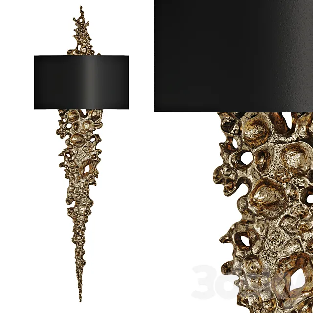 Gold wall light LAVA Vetvi store 3D Model Gold wall light LAVA Vetvi store 3D Model