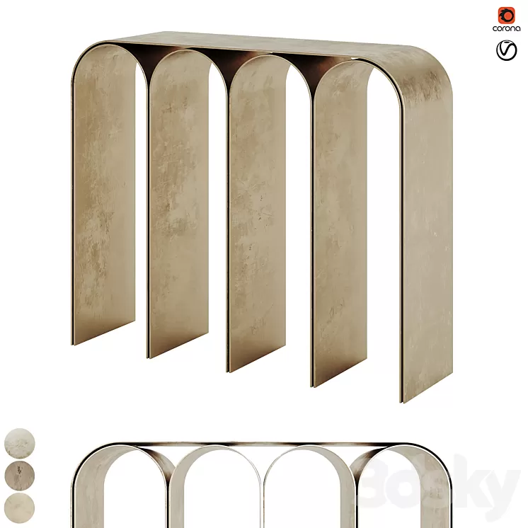 Golden Arch Console By Pietro Franceschini 3D Model Golden Arch Console By Pietro Franceschini 3D Model