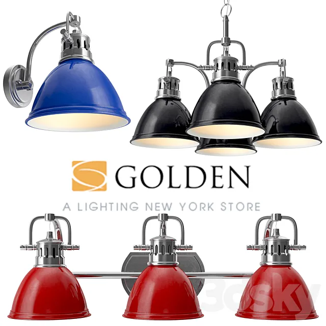 Golden Lighting 3D Model