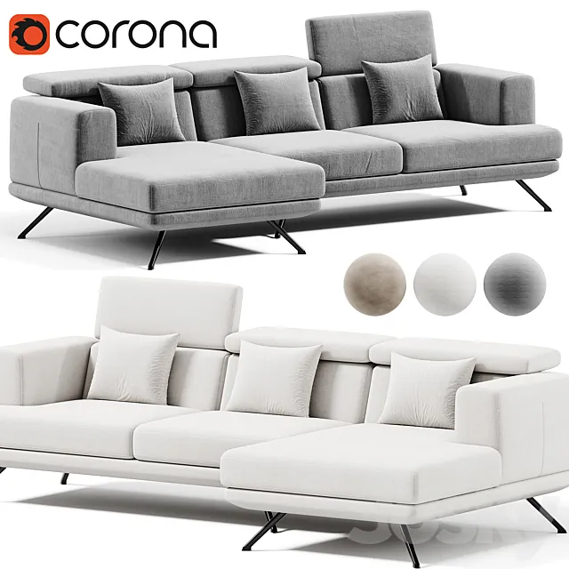 Golden Sofa By Chateau dAx 3D Model Golden Sofa By Chateau dAx 3D Model