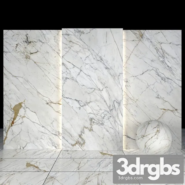 Golden White Marble 3D Model Download