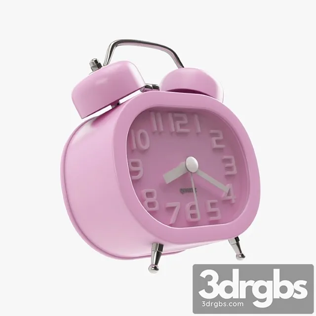 Goldfox fashion oval cute twin double bell desk alarm clock 3D Model Download