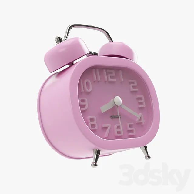Goldfox Fashion Oval Cute Twin Double Bell Desk Alarm Clock 3D Model