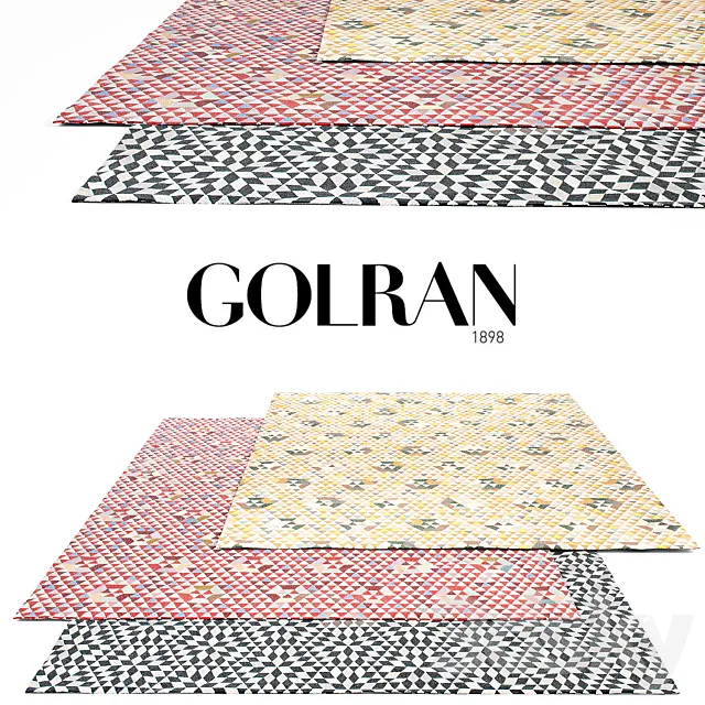 Golran Triangles Rug Set 2 3D Model