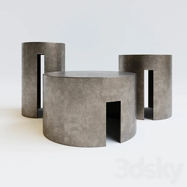 Gong side table Meridiani 3D Model