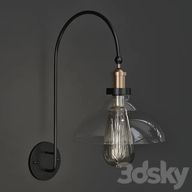 Gooseneck wall lights wall 3DModel