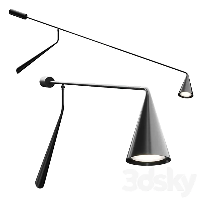 Gordon Wall Conical Diffuser Lamp by Corrado Dotti 3D Model Gordon Wall Conical Diffuser Lamp by Corrado Dotti 3D Model