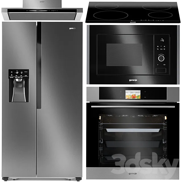 Gorenje kitchen appliances set 3 3D Model Gorenje kitchen appliances set 3 3D Model