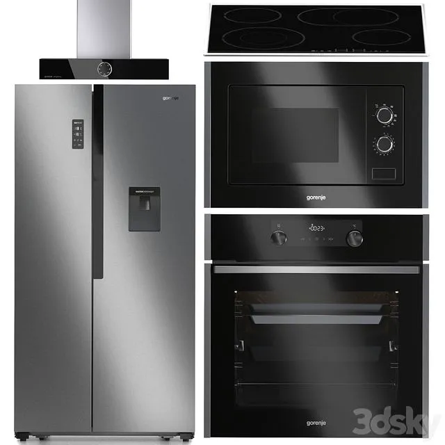 Gorenje kitchen appliances set 4 3D Model Gorenje kitchen appliances set 4 3D Model