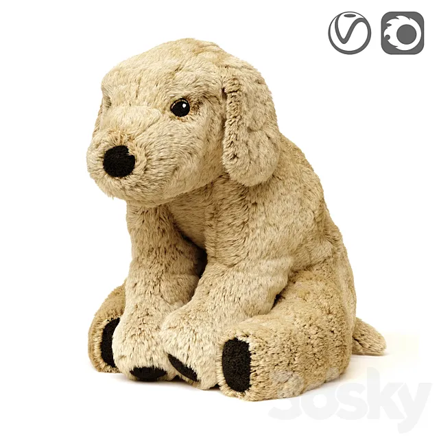 GOSIG GOLDEN Soft toy dog golden retriever 3D Model GOSIG GOLDEN Soft toy dog golden retriever 3D Model