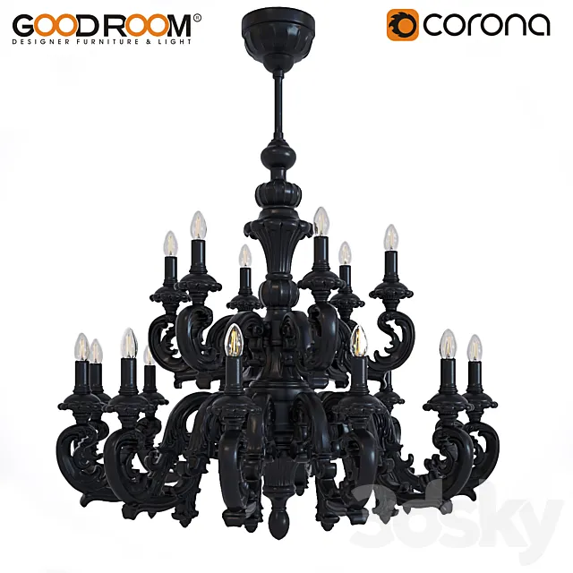 Gothic Chandelier 3D Model