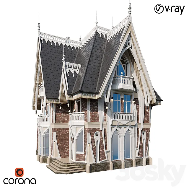Gothic house 3D Model