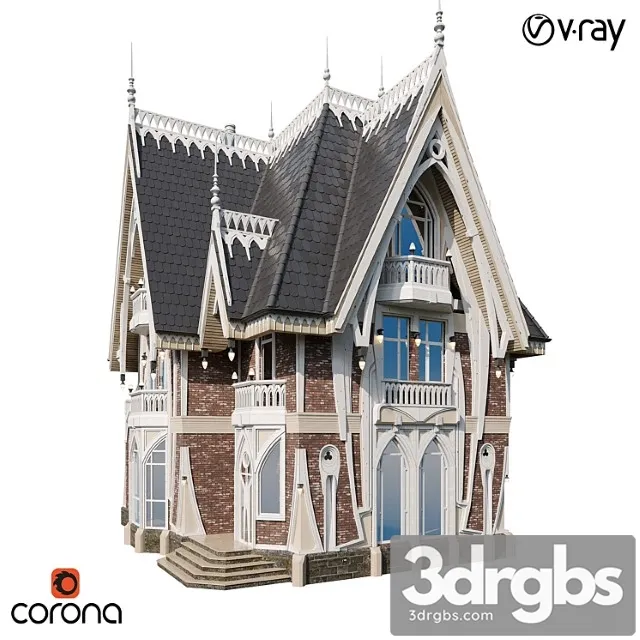 Gothic House 3D Model Download