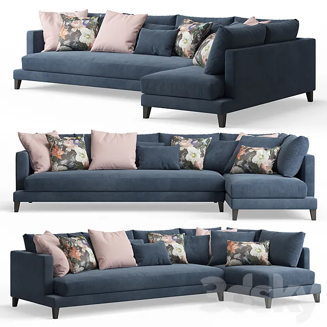 Grace Modern Corner Sofa 3DModel