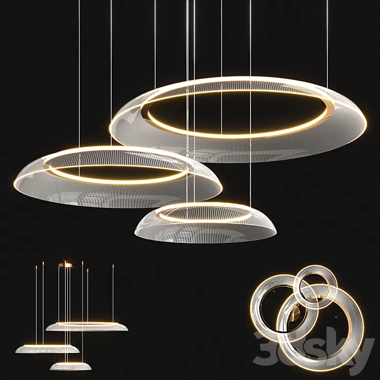 Graduated Circle Chandelier 3D Model Free Download