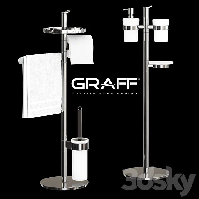 Graff set for bath SENTO Series standing accessories 3D Model Graff set for bath SENTO Series standing accessories 3D Model