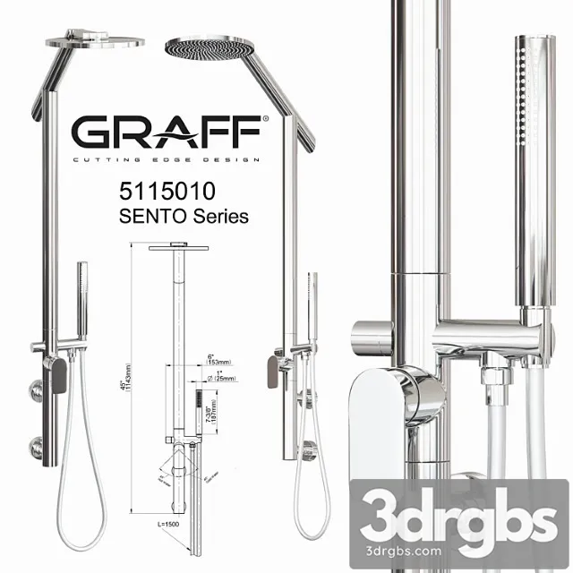 Graff Shower Set 5115010 Sento Series 3D Model Download