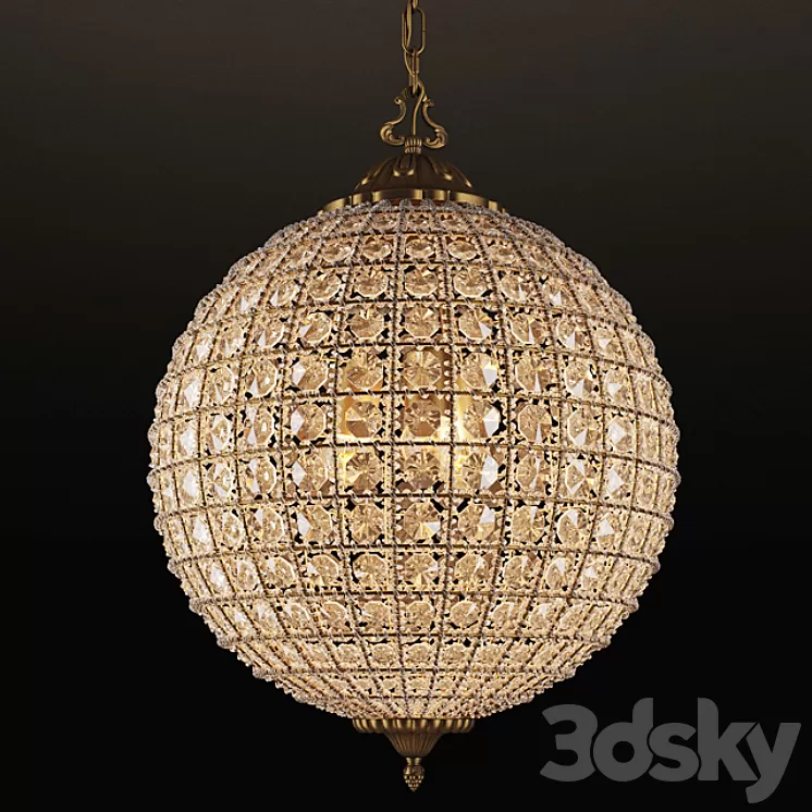 GRAMERCY HOME – Alcazar Crystal Medium Chandelier CH054-3-VBN 3D Model