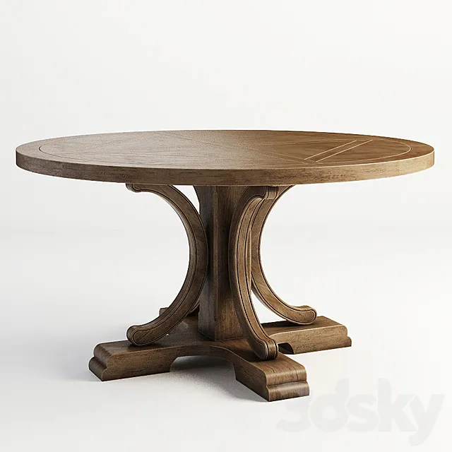 GRAMERCY HOME – ALFORD ROUND TABLE 301.009-2N7 3D Model