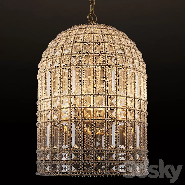 GRAMERCY HOME – Dominique Medium Chandelier CH064-4-VBN 3D Model