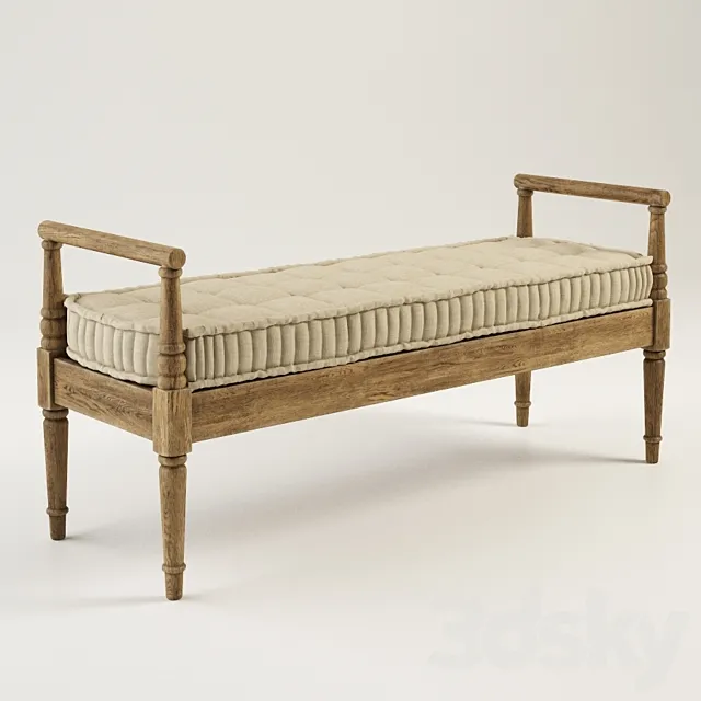 GRAMERCY HOME – DUDLEY BENCH 801.002 3DModel GRAMERCY HOME – DUDLEY BENCH 801.002 3DModel