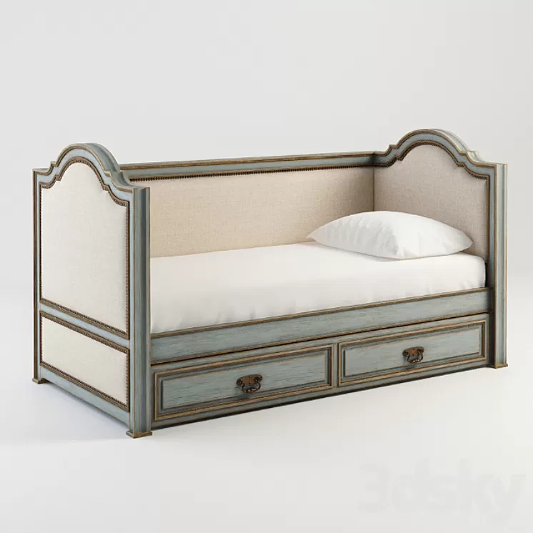 GRAMERCY HOME – LILY TWIN BED 001.004-FGG 3D Model GRAMERCY HOME – LILY TWIN BED 001.004-FGG 3D Model