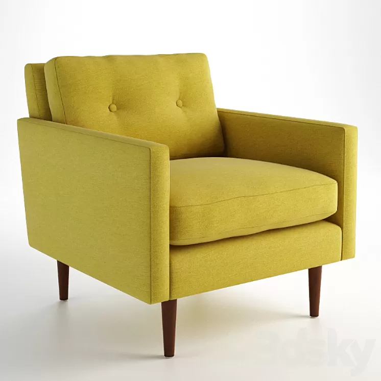 GRAMERCY HOME – NEW YORK ARMCHAIR 602.015 3D Model GRAMERCY HOME – NEW YORK ARMCHAIR 602.015 3D Model