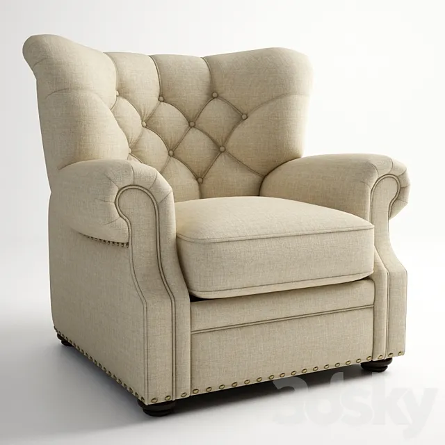 GRAMERCY HOME – ROCKFORD RECLINER 602.011 3D Model GRAMERCY HOME – ROCKFORD RECLINER 602.011 3D Model