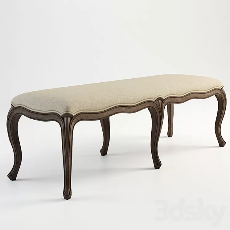 GRAMERCY HOME – Sheldon Bench 801.004-2N7 3D Model GRAMERCY HOME – Sheldon Bench 801.004-2N7 3D Model