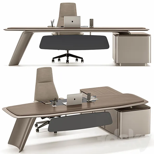 Gramy Executive Desk MG011 3D Model