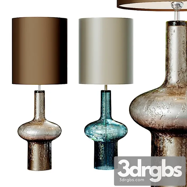 Grand Sculptural Studio Art Glass Buffet Lamp 2 3D Model Download