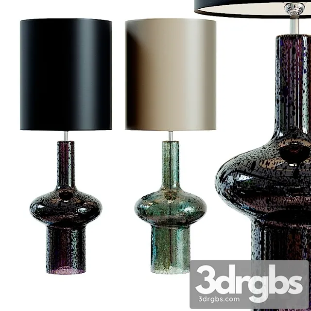 Grand sculptural studio art glass buffet lamp 3D Model Download
