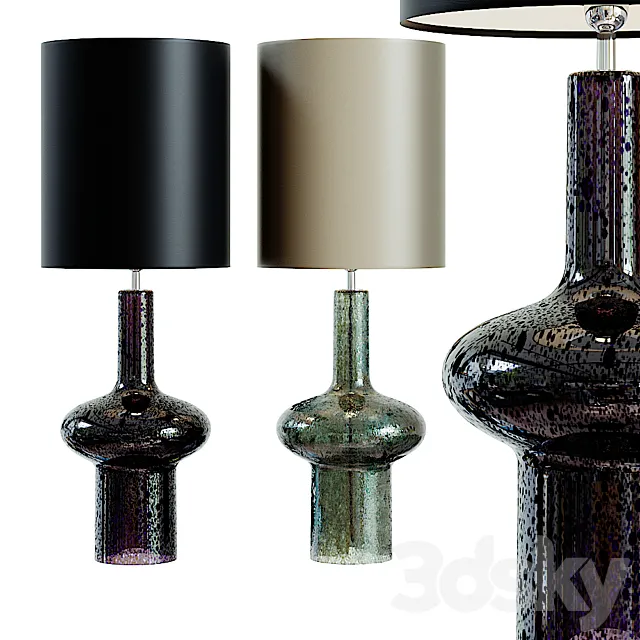 Grand Sculptural Studio Art Glass Buffet Lamp 3D Model Grand Sculptural Studio Art Glass Buffet Lamp 3D Model