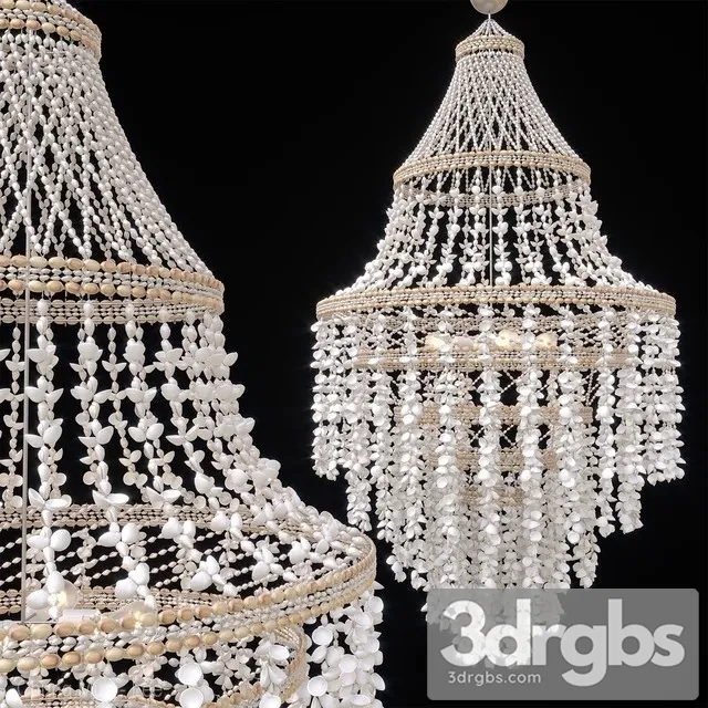 Grand Shell Chandelier D1000 3D Model Download