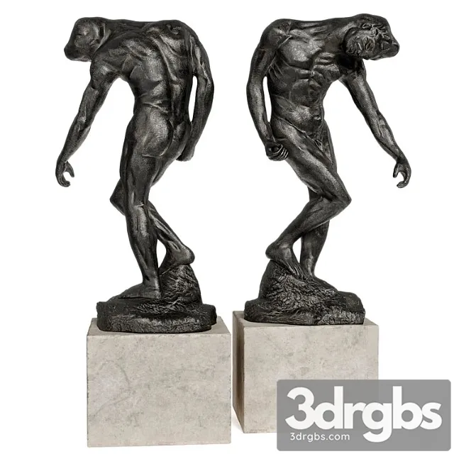 Grande Ombre Auguste Rodin Sculpture 3D Model Download