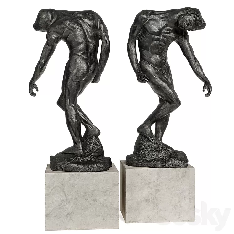 Grande Ombre Auguste Rodin sculpture 3D Model Free Download
