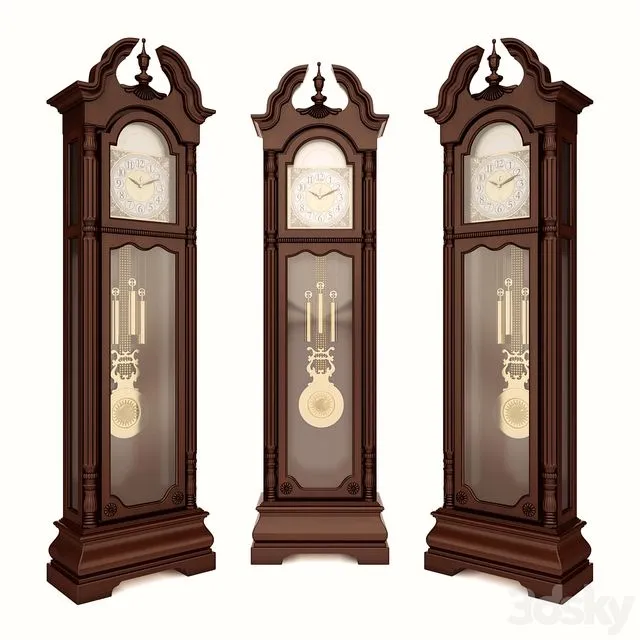 Grandfather Clocks Howard Miller 3D Model Grandfather Clocks Howard Miller 3D Model