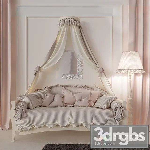 Granducatocasa Camerette Mariposa ORC54 Bed 3D Model Download