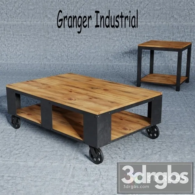Granger Industrial Table 3D Model Download