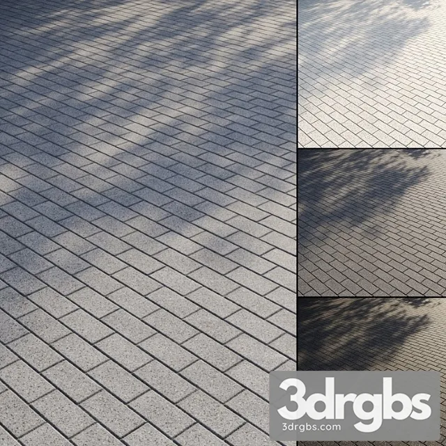 Granite Paving Slabs Type 1 2 3D Model Download