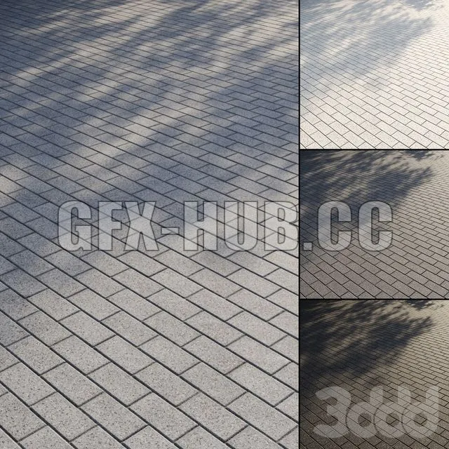 Granite paving slabs Type 1 3D Model Granite paving slabs Type 1 3D Model