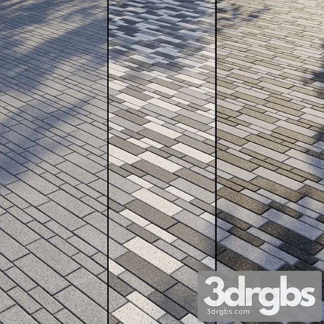 Granite Paving Slabs Type 11 3D Model Download