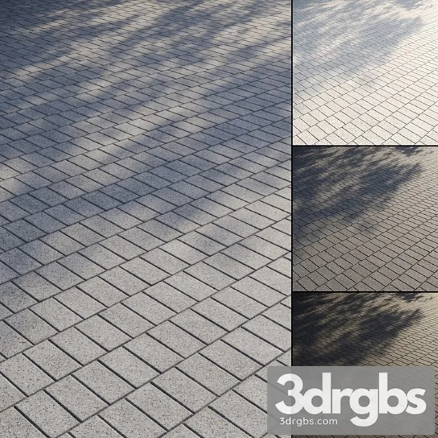 Granite Paving Slabs Type 4 3D Model Download